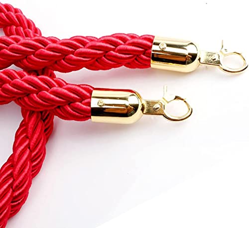GAOAZHEN Absperrseil, Absperrsäulen-Absperrseil, gewebtes Hanfseil, gedrehtes Absperrseil (2er-Pack, 2,5 m) von GAOAZHEN