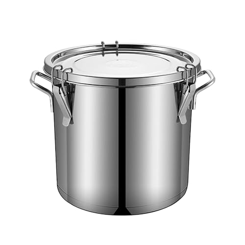 GAOAZHEN Großer Suppentopf - Versiegelter Eimer aus Edelstahl 304 mit Deckel, doppelschichtiger, verdickter Topf zur Wärmespeicherung, ideal zum Kochen und Aufbewahren von Suppenbrühen und mehr (30 c von GAOAZHEN