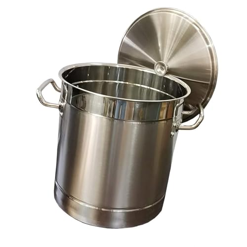 GAOBINGB 25-Liter-Suppentopf aus Edelstahl – großes Küchenkochgeschirr, langlebiger 304-Suppentopf mit Deckel für Gas-/Induktionsherde, perfekt für die Gastronomie und den Heimgebrauch von GAOBINGB
