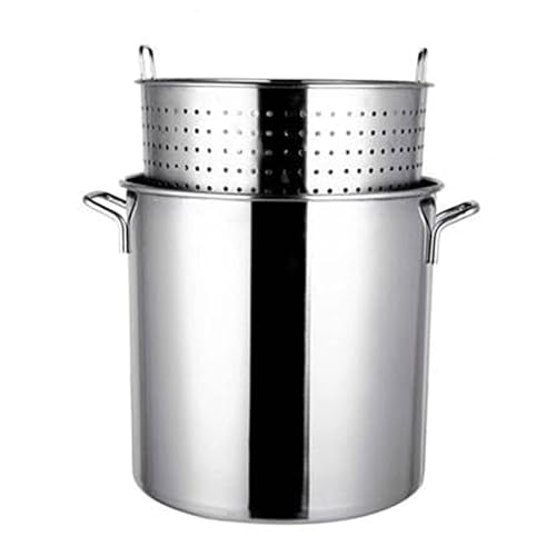GAOBINGB 27Qt/45Qt/63Qt Suppentopf aus Edelstahl – Robuste Fritteuse für Truthahn und Langustendämpfer mit Siebkorb für Suppe, Brühe, Chili-Auflauf – 17,7 Zoll Durchmesser GAOBINGB 27Qt/45Qt/63Qt Suppentopf aus Edelstahl – Robuste Fritteuse für Truthahn und Langustendämpfer mit Siebkorb für Suppe, Brühe, Chili-Auflauf – 17,7 Zoll Durchmesser von GAOBINGB