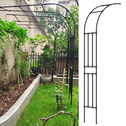 GAOBINGB Gartenbogen-Spalier, robuste Stahlpergola für Kletterpflanzen, dekorative Metalllaube für Hochzeiten, halbhohes Spalier zum Klettern von Rosen und Weinreben von GAOBINGB