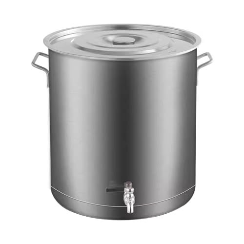 GAOBINGB Großer Suppentopf aus Edelstahl mit Zapfhahn und Deckel – robuster multifunktionaler Suppentopf, 25 x 30 cm, mehrschichtiges Design zum Kochen, Kochen, Dämpfen und Servieren von GAOBINGB