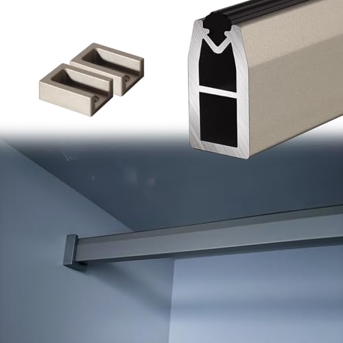 GAOBINGB Kleiderstangen und -beschläge aus Industrierohren – Verstellbare Kleiderstange für Wandschränke, zuschneidbare Kleiderstange für Schlafzimmer (32 cm) von GAOBINGB