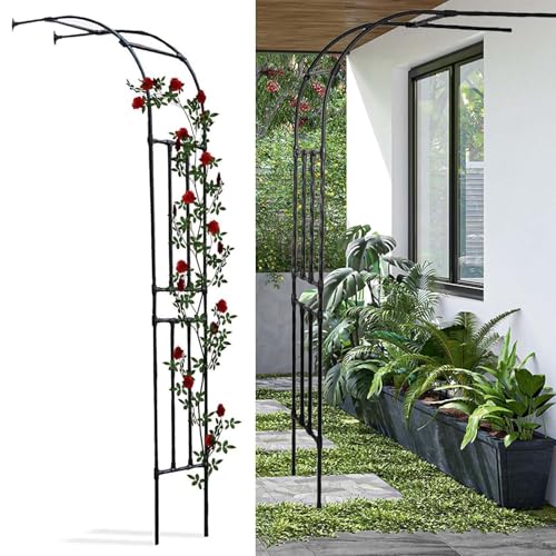 GAOBINGB Robustes Gartenbogen-Spalier aus Metall für Kletterpflanzen, Pergola-Stütze für den Außenbereich, 220 x 240 x 40 cm. Perfekt für Hochzeits- und Weihnachtsdekorationen im Hinterhof. von GAOBINGB