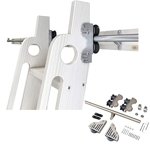 GAOBINGB Schiebeleiter-Hardware-Kit – Zubehör für Scheunentorschienen mit Rollen, einfache Installation, sichere Tragfähigkeit für Mobile Leiter GAOBINGB Schiebeleiter-Hardware-Kit – Zubehör für Scheunentorschienen mit Rollen, einfache Installation, sichere Tragfähigkeit für Mobile Leiter von GAOBINGB
