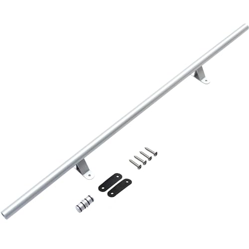 GAOBINGB Schiebeleiter-Hardware-Kit mit Bodenrollen und Schienenverlängerungsbaugruppen – Silber-Finish für den Einsatz in Bibliotheken von GAOBINGB