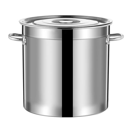 GAOBINGB Suppentopf aus handelsüblichem Edelstahl 201 – robuster Induktionskochtopf mit Deckel, extra tiefer Suppen- und Einmachtopf, kühl bleibende Griffe für sicheres Kochen GAOBINGB Suppentopf aus handelsüblichem Edelstahl 201 – robuster Induktionskochtopf mit Deckel, extra tiefer Suppen- und Einmachtopf, kühl bleibende Griffe für sicheres Kochen von GAOBINGB