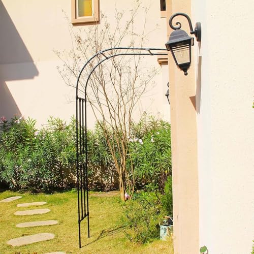 Robuste Gartenpergola mit Stahlrahmen, wetterbeständiges Metallgitter für Kletterpflanzen, Rosen, Gemüse, dekorativer Blumenbogen von GAOBINGB