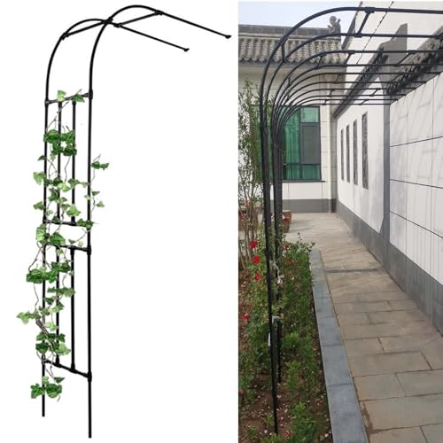 Robuster Gartenbogen aus Metall, 220 x 240 x 40 cm. Perfekt für Kletterpflanzen, Rosen und Außendekorationen für Hochzeitsfeiern. Stabile Pergola für die Gartengestaltung. von GAOBINGB