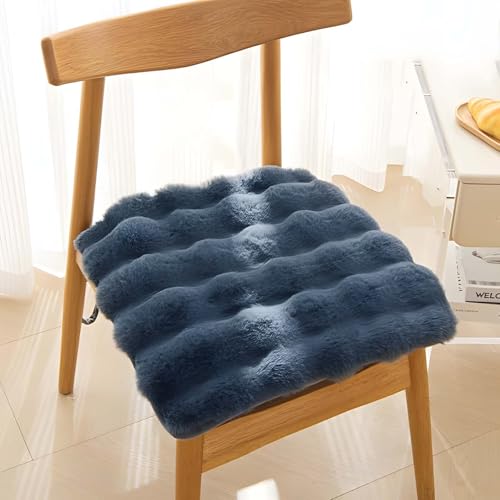 GAOCUNBING 2er-Pack Esszimmerstuhlsitz, quadratischer Flauschiger Stuhlsitz mit Rutschfester Rückseite, plüschiges Küchenstuhlkissen, Riemchenstuhlsitzkissen, Sofakissen F,40 * 40cm von GAOCUNBING