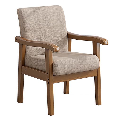 GAOCUNBING Gepolsterter Akzentsessel, gepolsterte Lounge-Sessel mit Holzrahmen, dicker Sitz, atmungsaktiv, Baumwoll-Leinen, ergonomischer Komfort für Wohnzimmer und Büro A GAOCUNBING Gepolsterter Akzentsessel, gepolsterte Lounge-Sessel mit Holzrahmen, dicker Sitz, atmungsaktiv, Baumwoll-Leinen, ergonomischer Komfort für Wohnzimmer und Büro A von GAOCUNBING