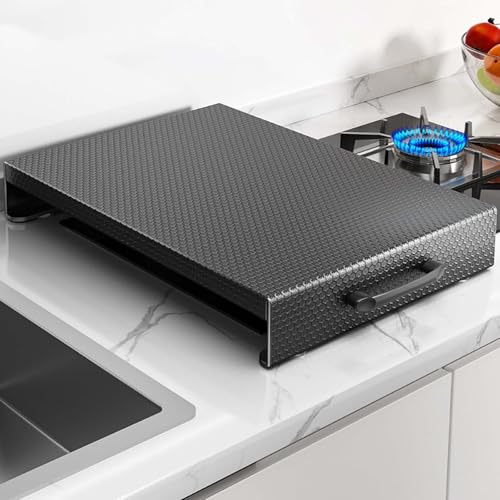 GAOCUNBING Herdplattenabdeckung mit Griffen, widerstandsfähiger Metall-Kochfeldschutz mit rutschfesten Silikonfüßen, Küchenregale erweitern den Küchenraum, 35 x 48 x 9 cm GAOCUNBING Herdplattenabdeckung mit Griffen, widerstandsfähiger Metall-Kochfeldschutz mit rutschfesten Silikonfüßen, Küchenregale erweitern den Küchenraum, 35 x 48 x 9 cm von GAOCUNBING