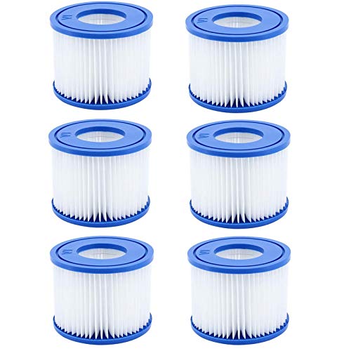 GAODA VI Filterkartusche für Pool, Flowclear Pool Filter, Filter Ersatzfilter für Lay-Z-Spa Miami, für Vegas, für Monaco. Größe 6-58323. (6Pack) von GAODA