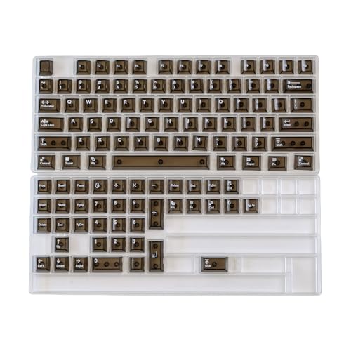 114Keys Transparentes PC-Tastenkappen-Set mit Originalhöhe für mechanische Tastaturen mit 61 87 98 104 108 Tasten von GAOFESA