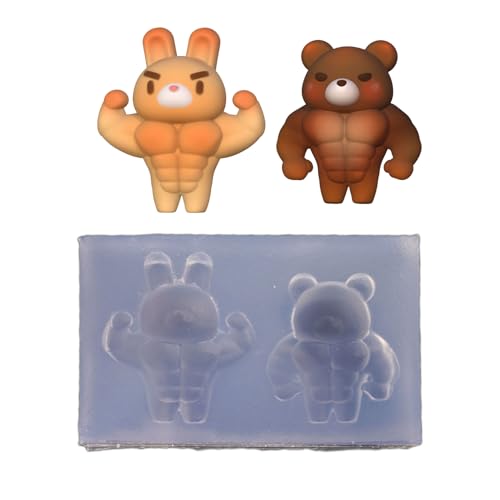 3D Kaninchenkuchenform Silikon Backformen Süßigkeiten Schokoladendekoration Fondant Cookie Backform DIYS Handgefertigtes Seifenharz Harz von GAOFESA