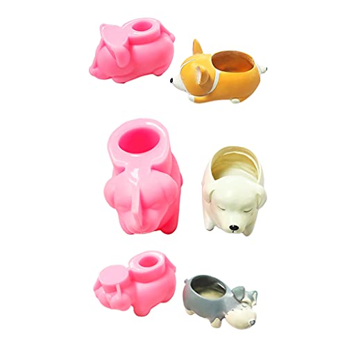 3pcs/Pack Wiederverwendbare 3D Hundefilmblüten Töpfe Silikonform Nicht Stick Wiederverwendbares Heimschule Art Making Werkzeuge 3pcs/Pack Wiederverwendbare 3D Hundefilmblüten Töpfe Silikonform Nicht Stick Wiederverwendbares Heimschule Art Making Werkzeuge von GAOFESA