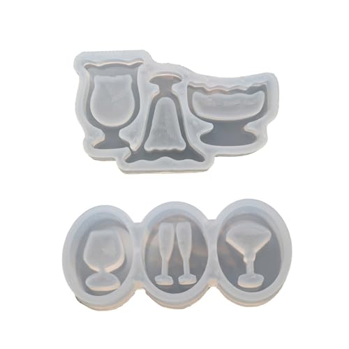 Cup Ornament Silikonform Weingläser Form Schlüsselbund Formen Epoxidharz Schmuckharz Crafting Formen Craft Tool von GAOFESA