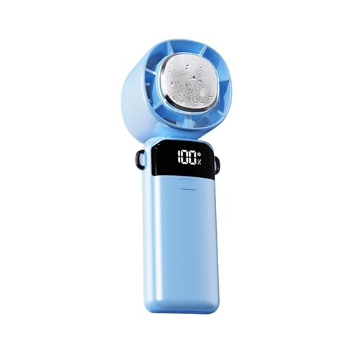 GAOFESA Handventilator, LED-Display, Kühlventilator, Schreibtischventilator, 2000 mAh, praktischer, kleiner Tischventilator, ABS-Textur, geeignet für Camping GAOFESA Handventilator, LED-Display, Kühlventilator, Schreibtischventilator, 2000 mAh, praktischer, kleiner Tischventilator, ABS-Textur, geeignet für Camping von GAOFESA