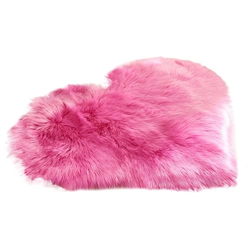 GAOFESA Herzform Fluffys Teppiche Fuzzy Faux Woll Teppiche Sofa Kissen Wohnzimmer Schlafzimmer Dekorative Bodenmatten von GAOFESA