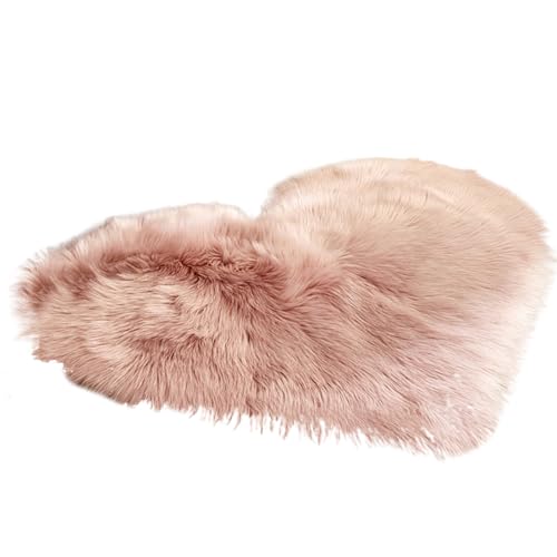 GAOFESA Herzform Fluffys Teppiche Fuzzy Faux Woll Teppiche Sofa Kissen Wohnzimmer Schlafzimmer Dekorative Bodenmatten von GAOFESA