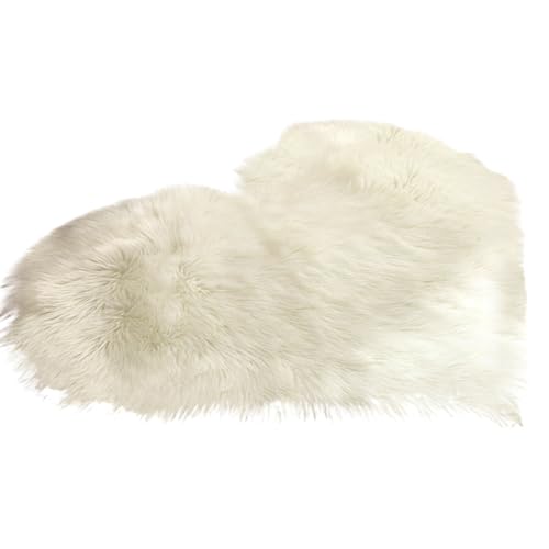 GAOFESA Herzform Fluffys Teppiche Fuzzy Faux Woll Teppiche Sofa Kissen Wohnzimmer Schlafzimmer Dekorative Bodenmatten von GAOFESA