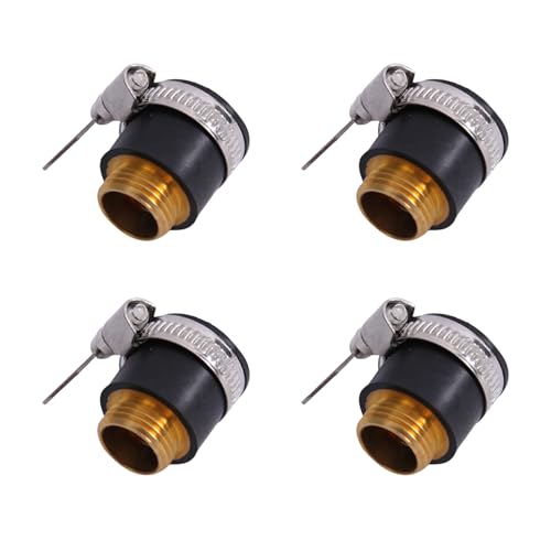 GAOFESA Praktischer Messing Wasserhahnadapter 4PCs Für Gartenschlauch Mit Sicherem Befestigungsclip Leckdosen Design Hochdruckwasserströme GAOFESA Praktischer Messing Wasserhahnadapter 4PCs Für Gartenschlauch Mit Sicherem Befestigungsclip Leckdosen Design Hochdruckwasserströme von GAOFESA