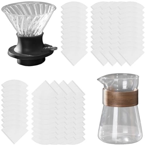 GAOFESA Professionelles Hand-Tropf-Kaffeefilter-Set mit isoliertem Holzkragen, Kaffeemaschine für Eiskaffee und Reise-Kaffeemaschine von GAOFESA