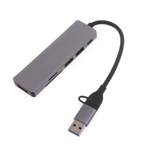 GAOFESA USB C auf USB Hub Typ C/USB auf USB Multiport Adapter Aluminium Kartenleser Typ C Extender Konverter Adapter von GAOFESA