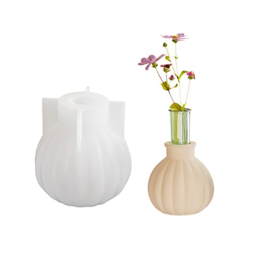 Glatte Rohr Silikonblüte Vase Form Gips Kerzenhalter Herstellung Schimmel Kerzenhalter Form Kerzenständer Crafting Formen von GAOFESA