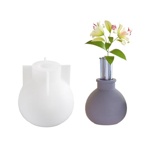 Glatte Rohr Silikonblüte Vase Form Gips Kerzenhalter Herstellung Schimmel Kerzenhalter Form Kerzenständer Crafting Formen von GAOFESA