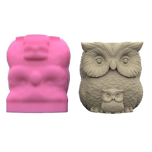 Mutter Und Sohn Katze Eule Silikonform Epoxidharz Gussform Schimmel Sukkulente Vase Zementform Kerzenhalter Form von GAOFESA