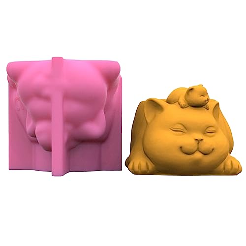 Mutter Und Sohn Katze Eule Silikonform Epoxidharz Gussform Schimmel Sukkulente Vase Zementform Kerzenhalter Form von GAOFESA