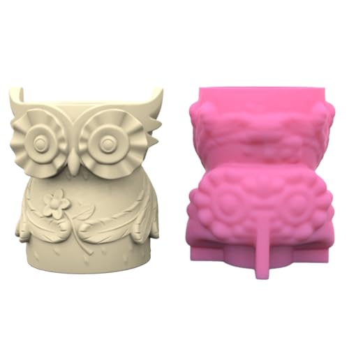 Owl Mom Gypsum Silikonform Sukkulenten Beton Blütenstopf Vase Gipszementform Tonform Kerzenhalterform Form von GAOFESA