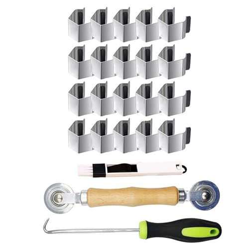 Professionelles Stahlsieb-Reparatur-Set inklusive Keilrollen-Werkzeug und 20 Installationsclip-Upgrades für Fenster, Tür, starkes Bildschirm-Installationszubehör Professionelles Stahlsieb-Reparatur-Set inklusive Keilrollen-Werkzeug und 20 Installationsclip-Upgrades für Fenster, Tür, starkes Bildschirm-Installationszubehör von GAOFESA
