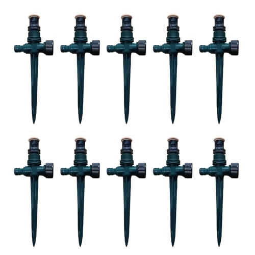 Rasenbewässerungssprinkler-Set, automatische Bewässerungsausrüstung, 360 Grad drehbar, beständig für Gartenbewässerung, 10 Bewässerungssysteme Rasenbewässerungssprinkler-Set, automatische Bewässerungsausrüstung, 360 Grad drehbar, beständig für Gartenbewässerung, 10 Bewässerungssysteme von GAOFESA