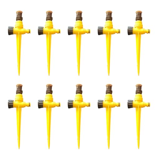 Rasenbewässerungssprinkler-Set, automatische Bewässerungsausrüstung, 360 Grad drehbar, beständig für Gartenbewässerung, 10 Bewässerungssysteme Rasenbewässerungssprinkler-Set, automatische Bewässerungsausrüstung, 360 Grad drehbar, beständig für Gartenbewässerung, 10 Bewässerungssysteme von GAOFESA