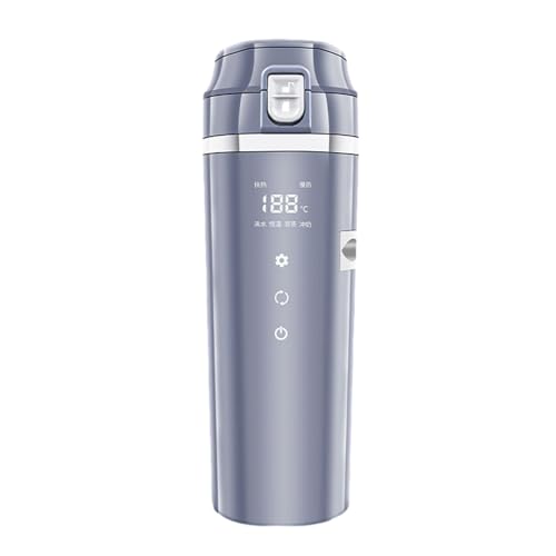 Reisefreundlicher beheizter Wasserkocher, 500 ml, tragbarer Heizbecher, elektrischer Heißwasserbecher, hält unterwegs hydratisiert von GAOFESA