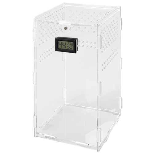 Reptilien Futterbox Brutkasten Acryl Terrarien Klarer Lebensraum für Eidechsen Haustier Tausendfüßler von GAOFESA