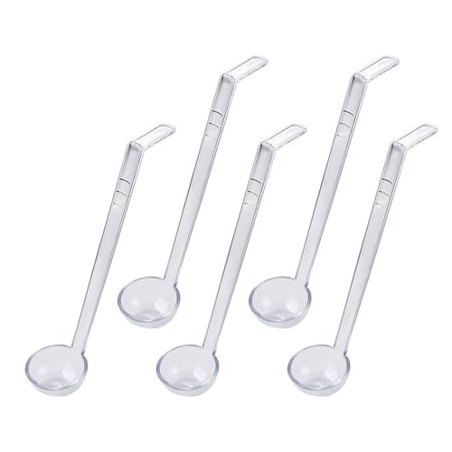 Set mit 5 transparenten Servierlöffeln mit langem Griff, Bankette, Servierutensilien für Cocktails, Saucen, Obst, Säfte, Schüssel, Servierlöffel von GAOFESA