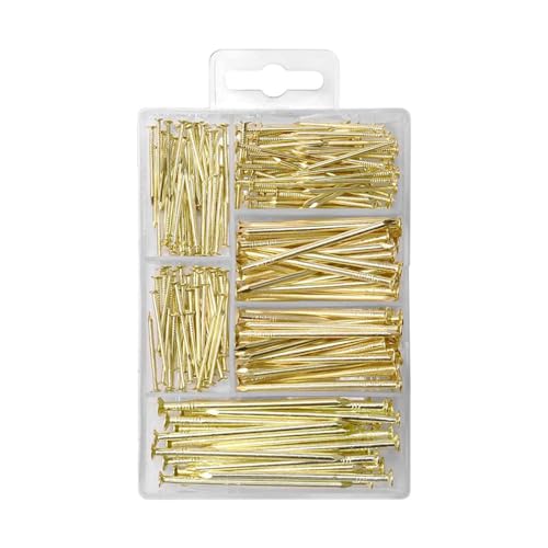 Wandnägel mit rundem Kopf, zum Aufhängen von Bildern, dekorative Nägel für Schmuckkästchen, Möbel, zum Aufhängen von Bildern, Wandnägeln mit Aufbewahrungsbox, 350 Stück Wandnägel mit rundem Kopf, zum Aufhängen von Bildern, dekorative Nägel für Schmuckkästchen, Möbel, zum Aufhängen von Bildern, Wandnägeln mit Aufbewahrungsbox, 350 Stück von GAOFESA