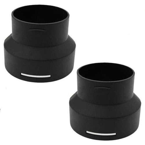 GAOHOU 2 Stück 75 mm auf 60 mm Auslassadapter Konverter Kanalisierung Reduzierstück Auslassadapter Reduzierstück Parken Diesel Heizung Auslasskonverter Schwarz von GAOHOU