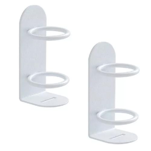 GAOHOU 2 Stück Zahnbürstenhalter Wandmontage Elektrische Zahnbürstenhalter Selbstklebend Zahnpasta-Halter Badezimmer Zahnbürsten Organizer Weiß von GAOHOU