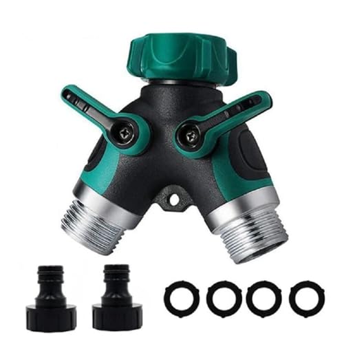 GAOHOU 2-Wege-Gartenwasserhahn-Rohrverteiler, Y-förmiger Gartenhahn-Schlauchverbinder mit An-/Aus-Kontrollschalter für Gartenarbeit GAOHOU 2-Wege-Gartenwasserhahn-Rohrverteiler, Y-förmiger Gartenhahn-Schlauchverbinder mit An-/Aus-Kontrollschalter für Gartenarbeit von GAOHOU