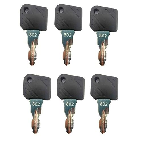 GAOHOU 6PCS Ersatz Zündschlüssel 802 Kompatibel für Linde Gabelstapler, Stapler, Hubwagen L12 E16 0039730404 von GAOHOU