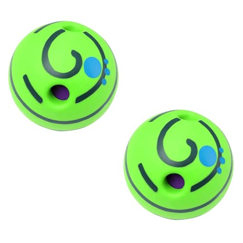 GAOHOU Kichernbälle für Hunde, Wackelball, kichernder Gog-Ball mit Geräusch, kein Schaden, Zahngesundheit, Kauspielzeug für Hundetraining (klein), 2 Stück von GAOHOU