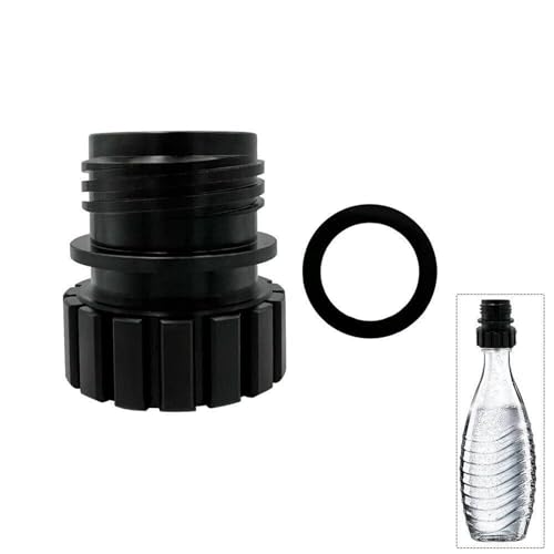 GAOHOU Soda Stream Glasflaschenadapter für Crystal 0,7L Glasflasche Quick Connect Soda Flaschenadapter für Duo Terra Sodasteam Maker Glasflasche von GAOHOU