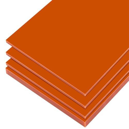 1 Stück Orangerote Elektrische Bakelitplatte, 1–20 Mm Dicke Isolierende Phenolharzplatte, Antistatische Und Hochtemperaturbeständige Platten(100x100x2mm) von GAOHUAF