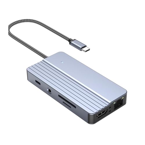 10-in-1 Typ-C-Hubs Typ C auf HDTV-Adapter mit HDTV 4K RJ45 USB 3.0 3,5 mm Mempry-Kartenleser für vielseitige Nutzung 10-in-1 Typ-C-Hubs Typ C auf HDTV-Adapter mit HDTV 4K RJ45 USB 3.0 3,5 mm Mempry-Kartenleser für vielseitige Nutzung von GAOINTELL