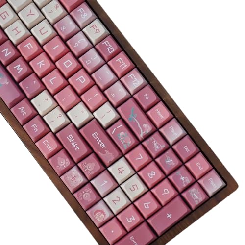 GAOINTELL 127Key XDA Height Granatapfelschlüsselkaps Setzen Sie Die Matte Textur Für Mechanische Tastaturen Verbessert Tippen Und Spielen von GAOINTELL