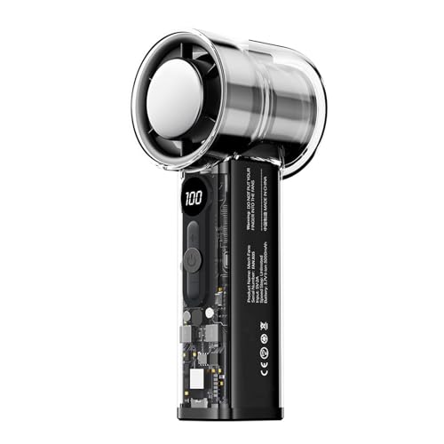 GAOINTELL Transparenz Handheld Kühllüfter Tragbarer USB Lade Elektrovent GAOINTELL Transparenz Handheld Kühllüfter Tragbarer USB Lade Elektrovent von GAOINTELL